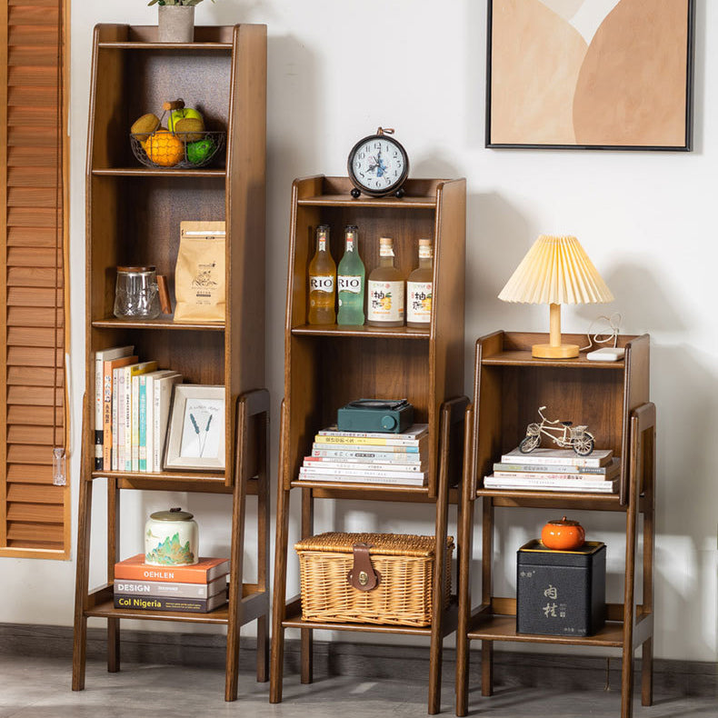 Traditional Japanese Square Bamboo Bookshelves 3/4/5 Shelves for Living Room