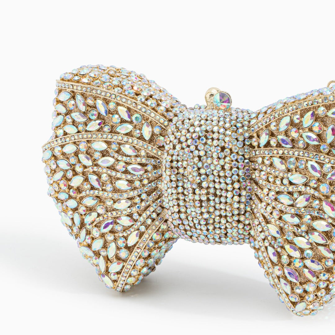 Bowie – Crystal Bow Evening Clutch Bag for Women