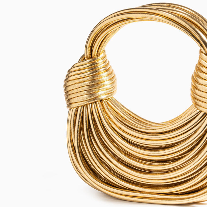 Demi – Metallic Cord Top Handle Evening Bag with Knot Detail