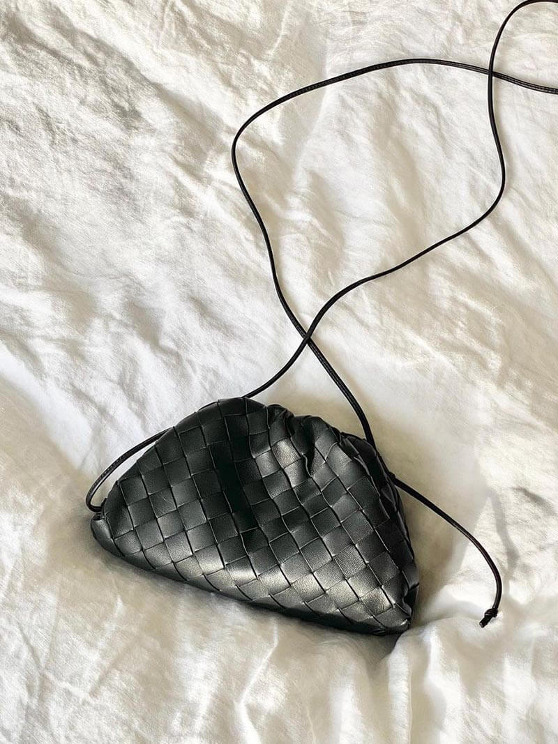Women's Mini Woven Bag with Shoulder Strap