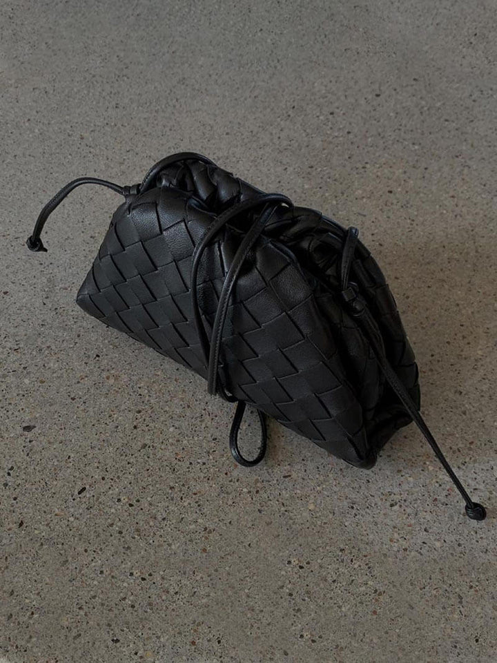 Women's Mini Woven Bag with Shoulder Strap