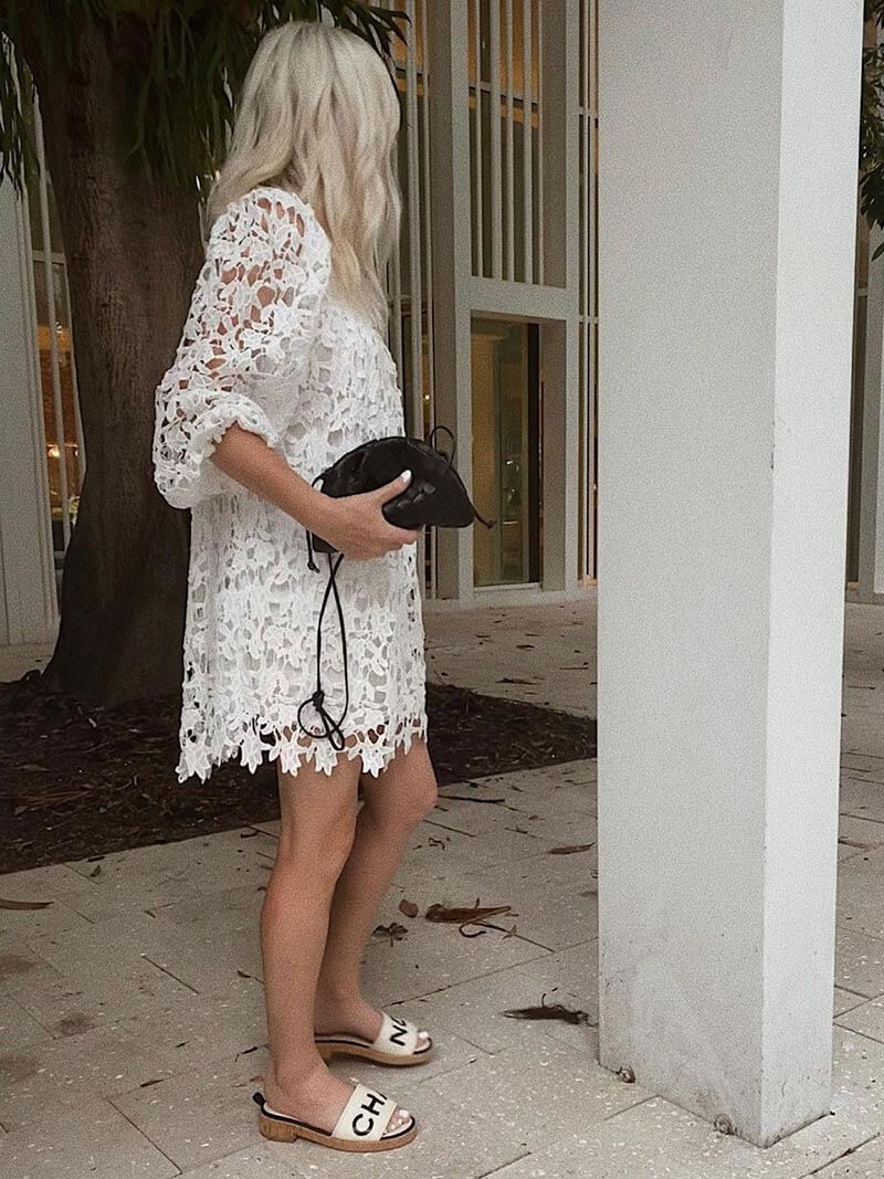 Women's Mini Woven Bag with Shoulder Strap