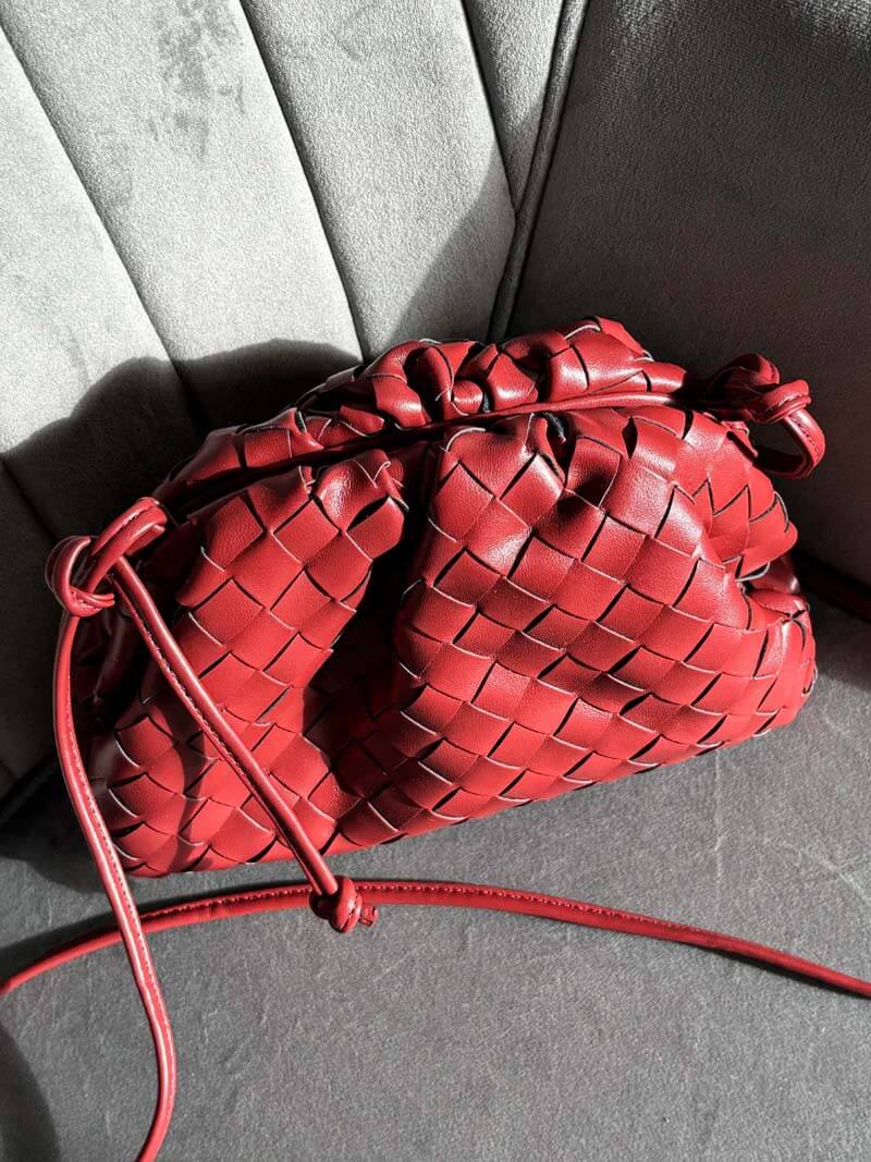 Women's Mini Woven Bag with Shoulder Strap