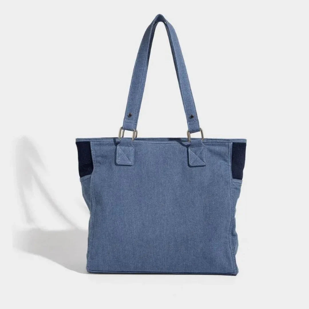 Indigo – Large Denim Patchwork Tote Bag for Women