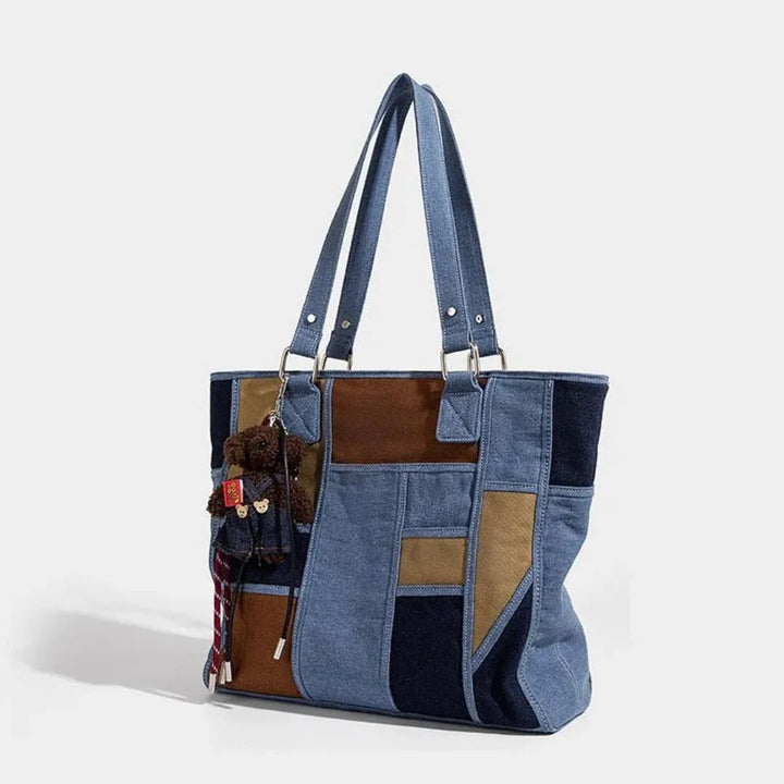 Indigo – Large Denim Patchwork Tote Bag for Women
