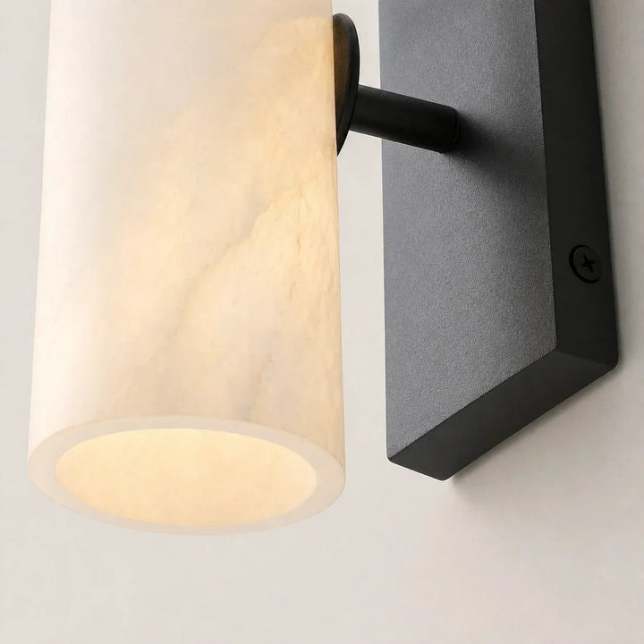 Doran Modern Elegant Alabaster Tube Sconce