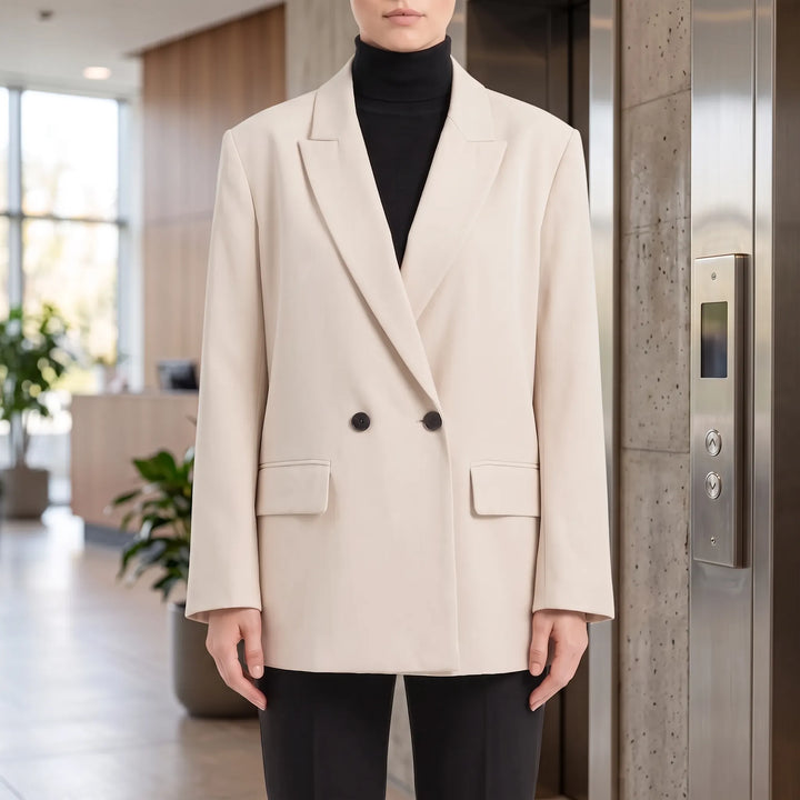 Classic Tailored Double-Breasted Blazer for Women