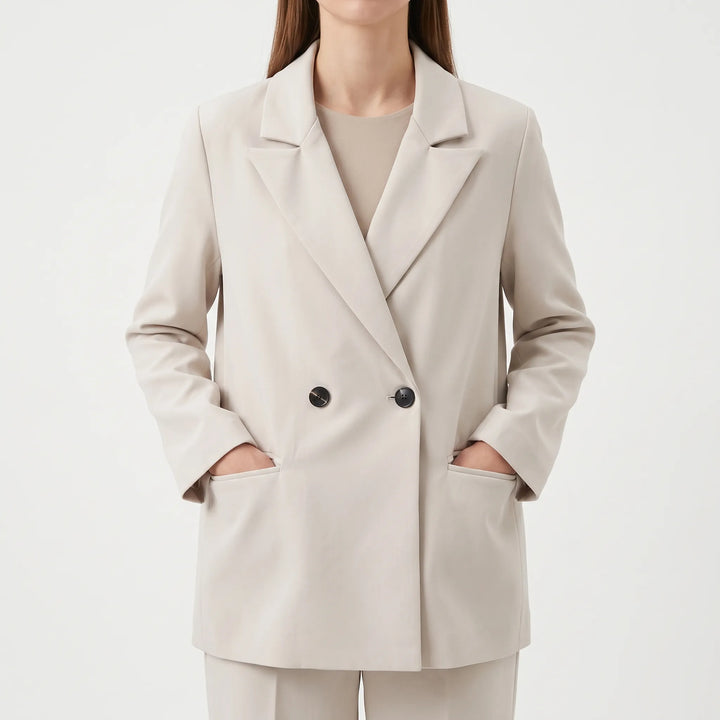 Classic Tailored Double-Breasted Blazer for Women