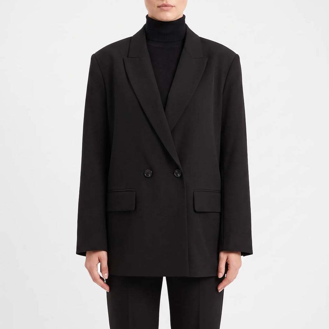 Classic Tailored Double-Breasted Blazer for Women