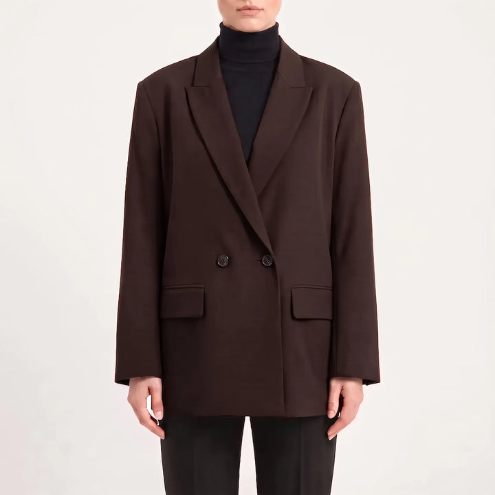 Classic Tailored Double-Breasted Blazer for Women