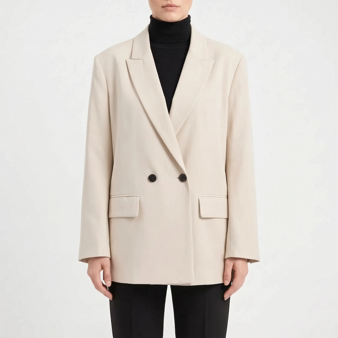 Classic Tailored Double-Breasted Blazer for Women