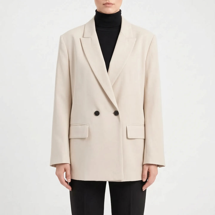 Classic Tailored Double-Breasted Blazer for Women