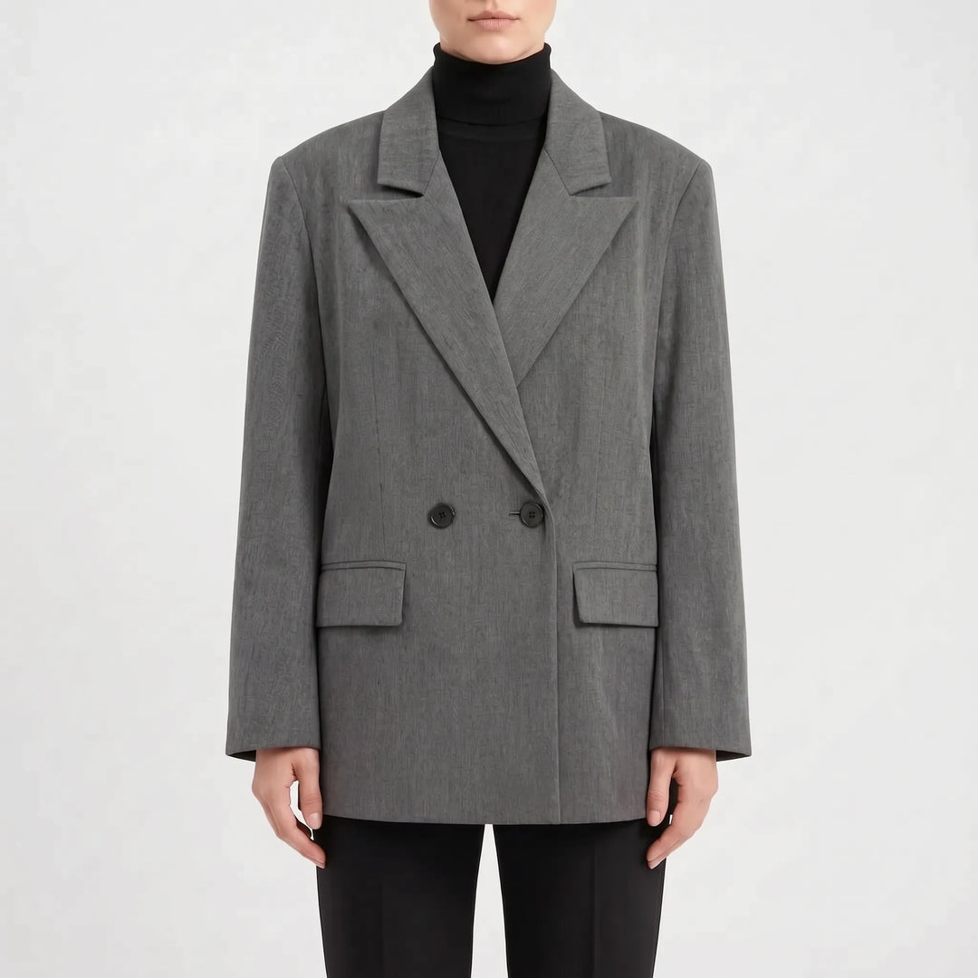 Classic Tailored Double-Breasted Blazer for Women