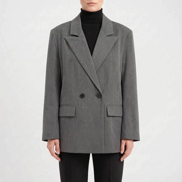 Classic Tailored Double-Breasted Blazer for Women