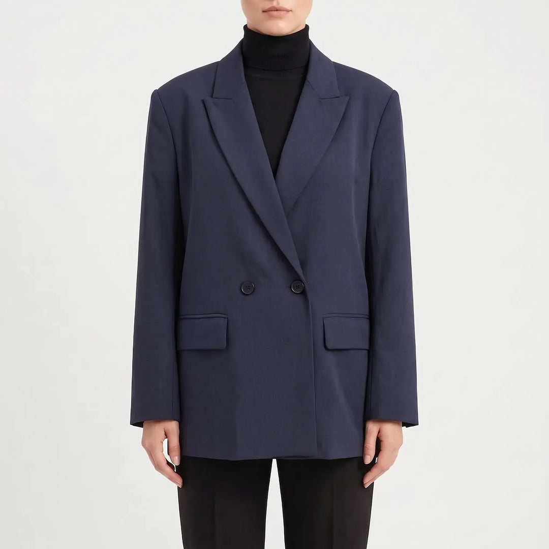 Classic Tailored Double-Breasted Blazer for Women