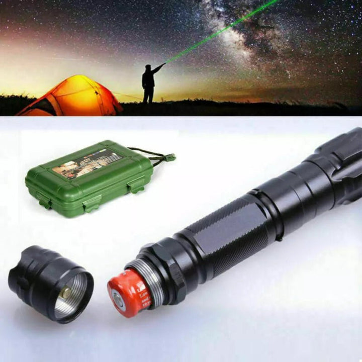 Premium Green Laser Pointer with USB Charging | 532nm Beam for Presentations and Stargazing