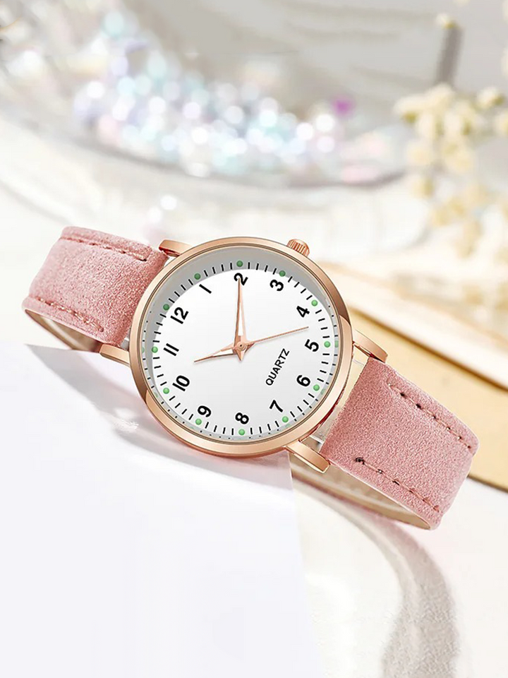Women's Gold Watch with Strap for Everyday and Festivities