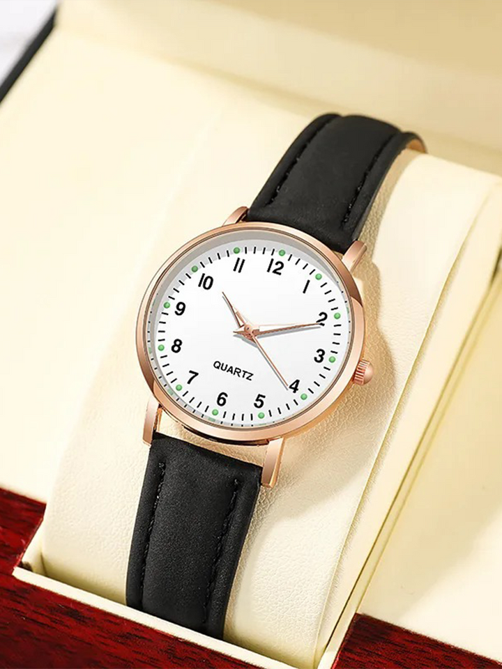 Women's Gold Watch with Strap for Everyday and Festivities