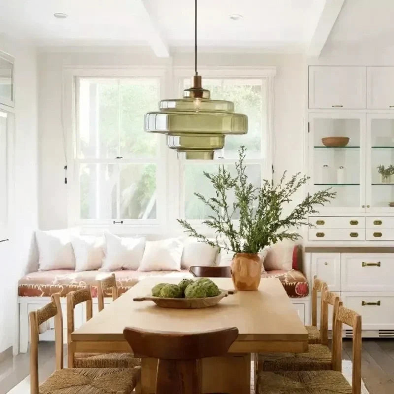 Elissa Modern Glossy Tiered Glass Pendant Light