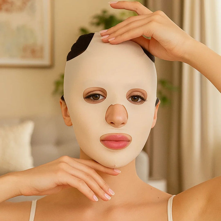Overnight Compression Face Lift Mask – Reusable, Soft Ergonomic Fit for Mature Skin