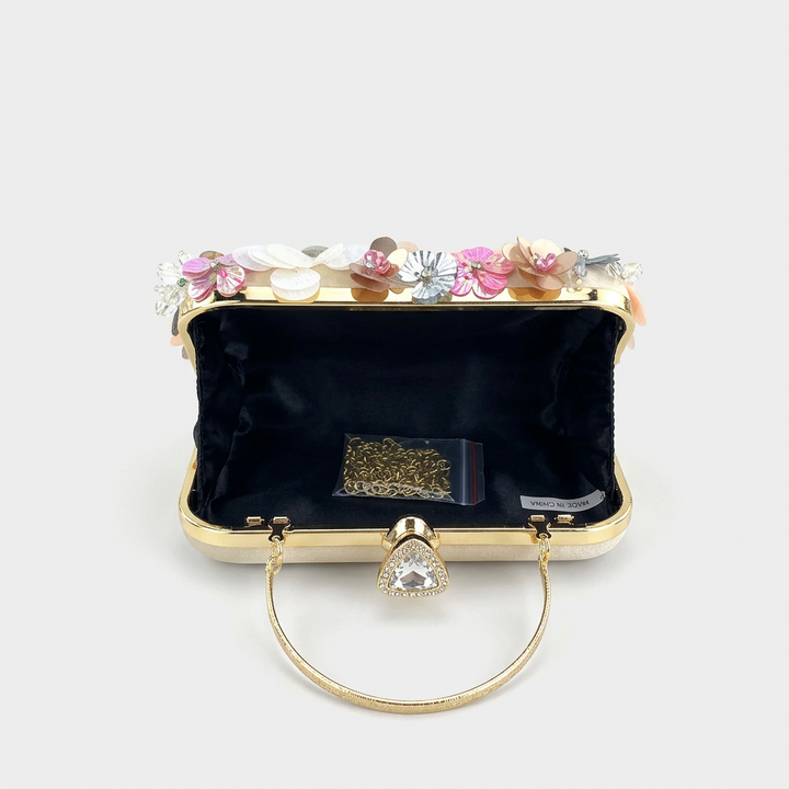 Flora – Floral Sequin Evening Clutch Bag