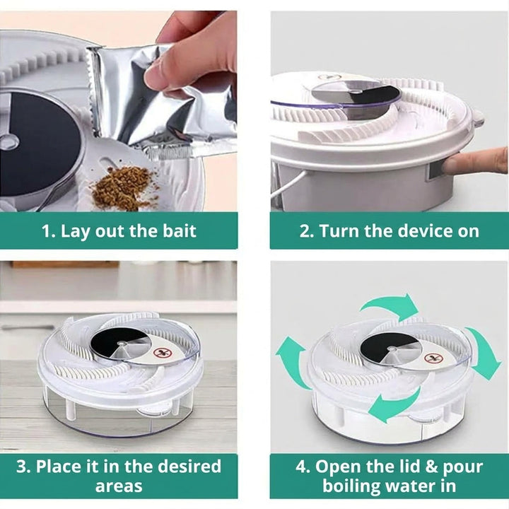 Fly Trap Indoor Silent Electric Insect Catcher Home Kitchen