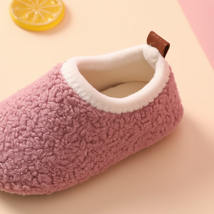 Cozy Plush-Lined Kids Indoor Slippers with Non-Slip Sole