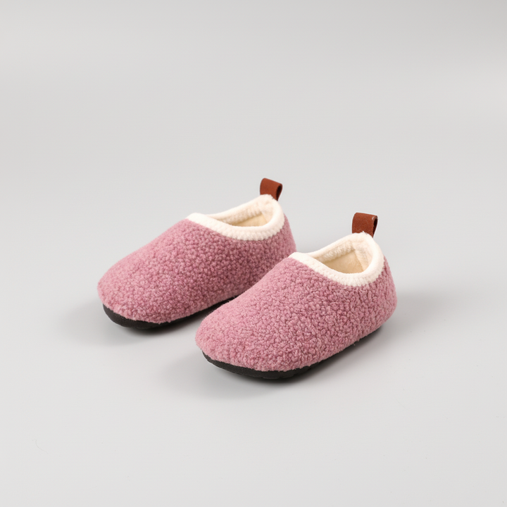 Cozy Plush-Lined Kids Indoor Slippers with Non-Slip Sole