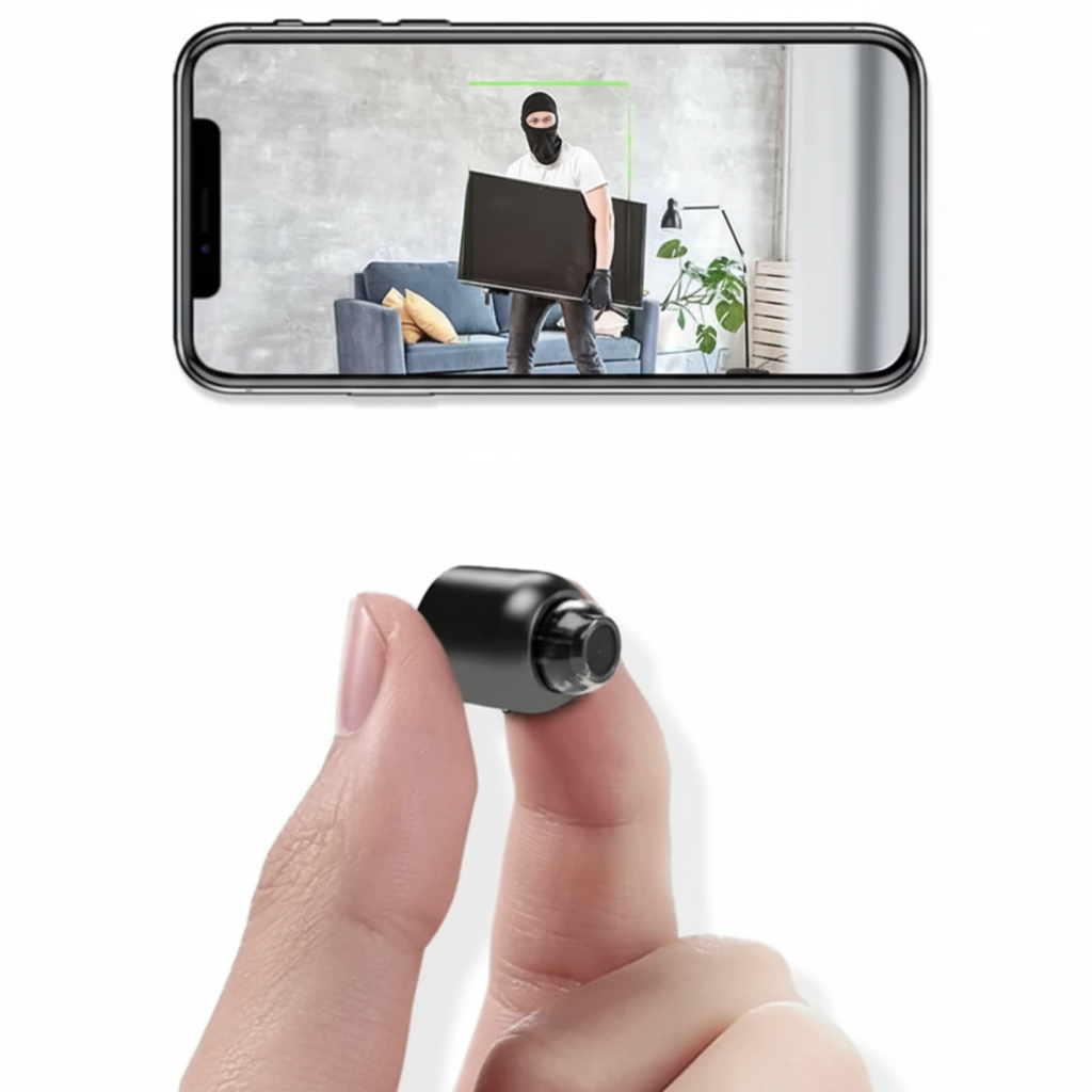 Compact 1080P WiFi Security Camera with Night Vision & Remote Access