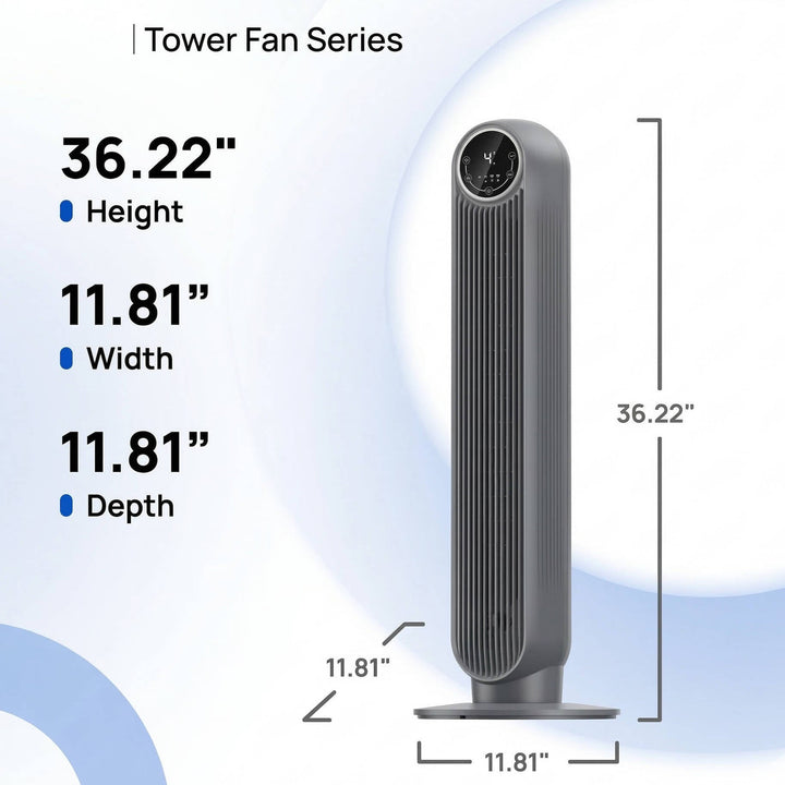 AirFlow Pro Bladeless Tower Fan with 8 Speed Settings and 90 Degree Oscillation