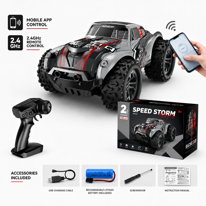 All-Terrain 4WD Off-Road RC Truck with Waterproof Design