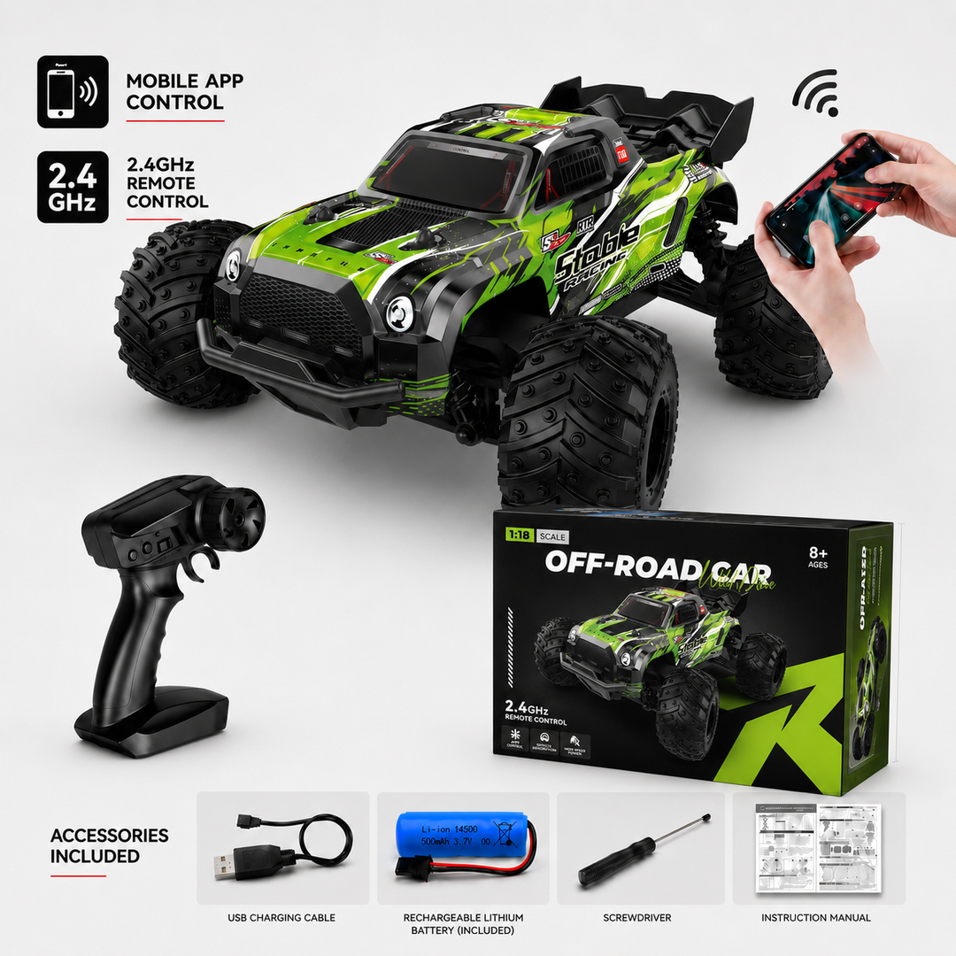 All-Terrain 4WD Off-Road RC Truck with Waterproof Design