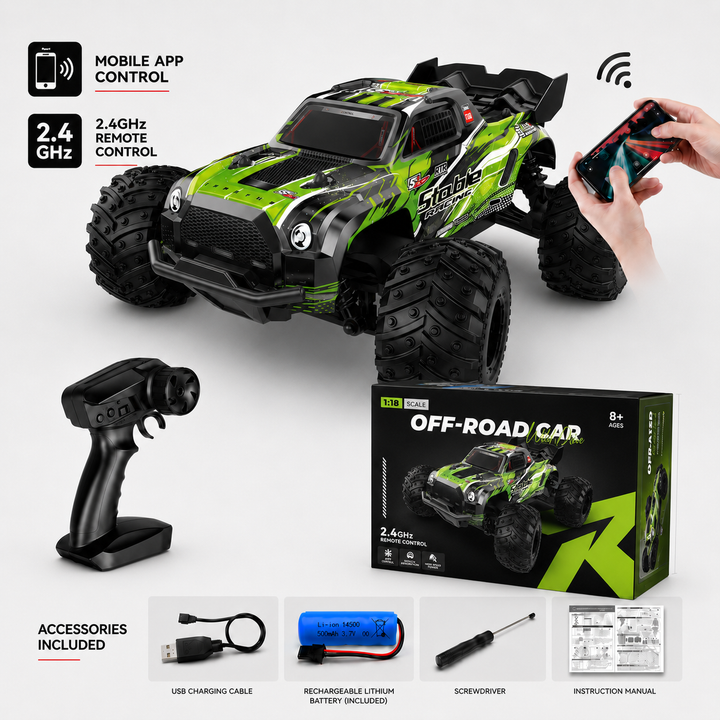 All-Terrain 4WD Off-Road RC Truck with Waterproof Design