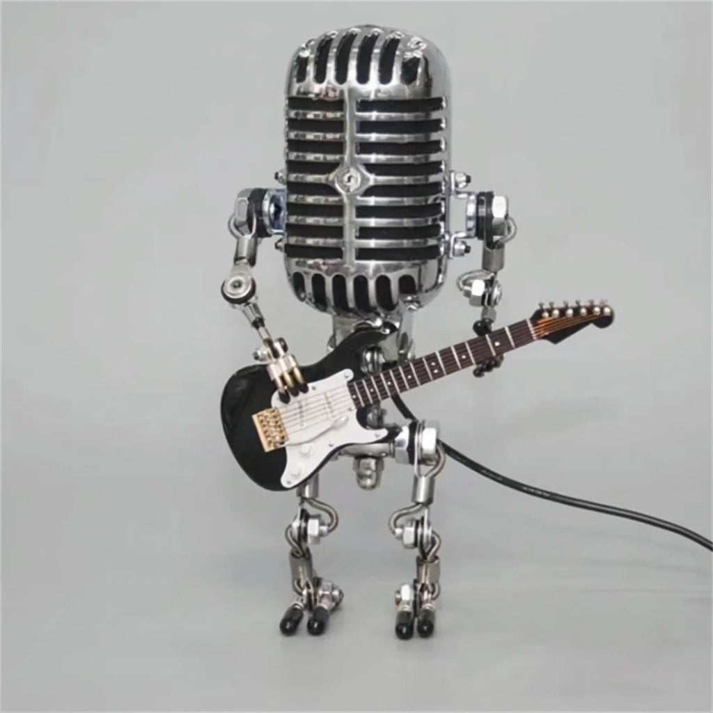 Robot Guitarist Desk Lamp with Warm LED Light