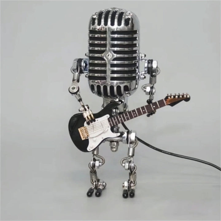 Robot Guitarist Desk Lamp with Warm LED Light