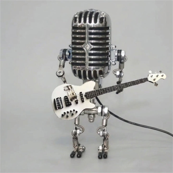Robot Guitarist Desk Lamp with Warm LED Light