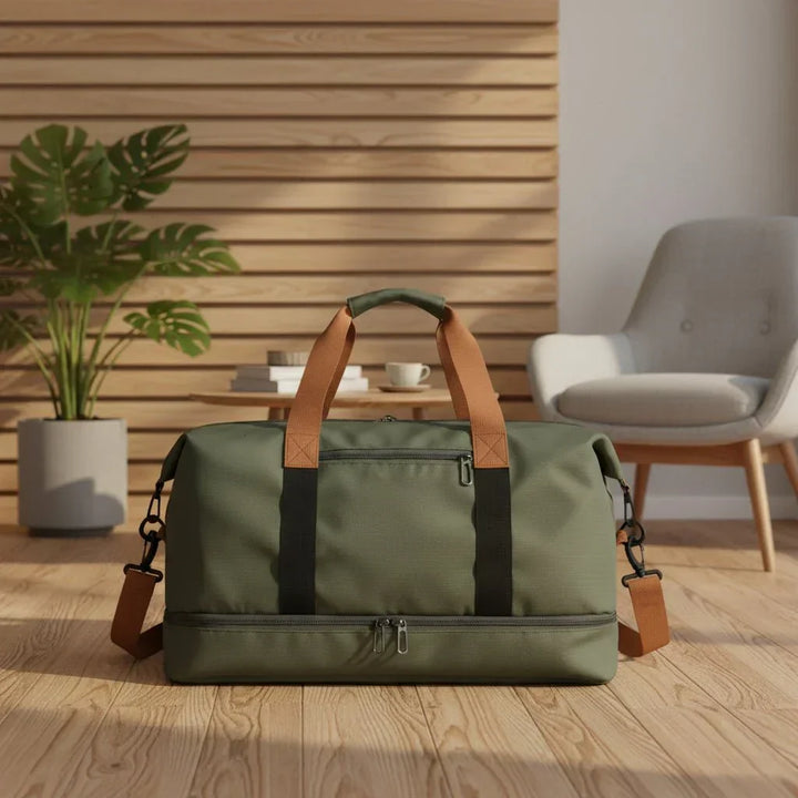 Weekender Gym & Travel Duffel with Shoe Compartment – Spacious Carry-On Bag