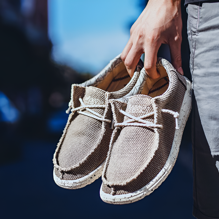 Men's Breathable Canvas Lace-Up Casual Sneaker