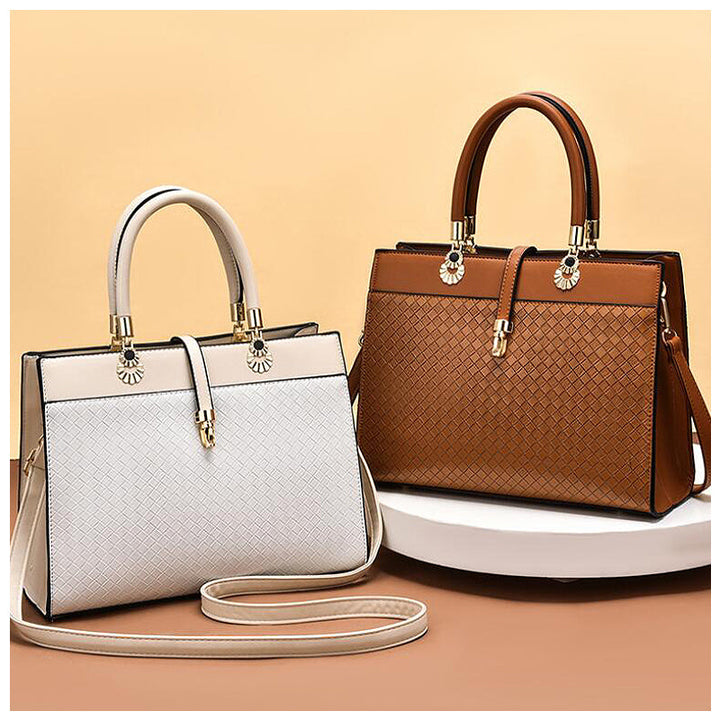 Harlow – Structured Vegan Cowhide Top Handle Handbag