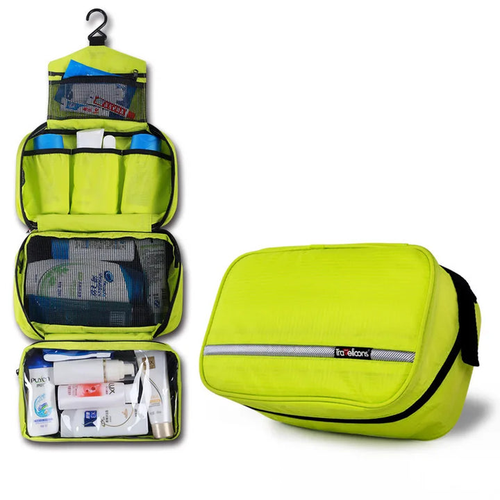 Travelior MaxPack Large Waterproof Toiletry Bag for Men & Women | Travel Toiletry Bag | Robust Design & Ample Storage