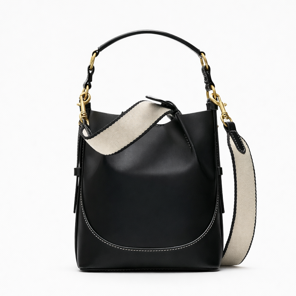 Halcyon – Women's Crossbody Bucket Bag with Canvas Strap
