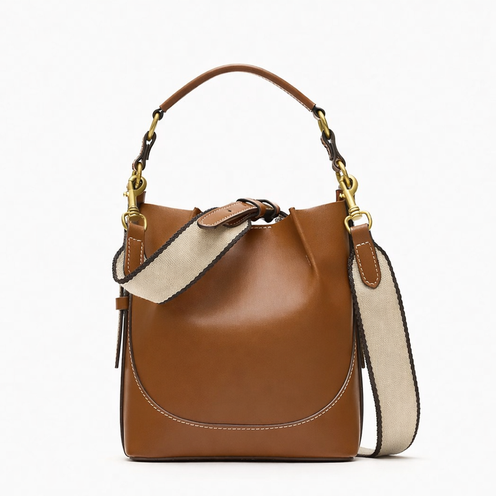 Halcyon – Women's Crossbody Bucket Bag with Canvas Strap