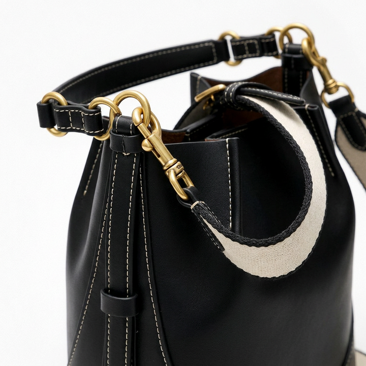 Halcyon – Women's Crossbody Bucket Bag with Canvas Strap