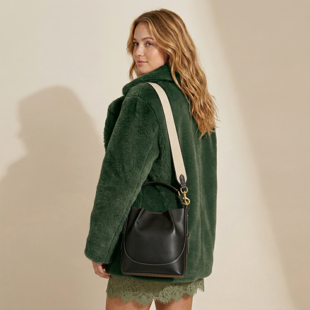 Halcyon – Women's Crossbody Bucket Bag with Canvas Strap