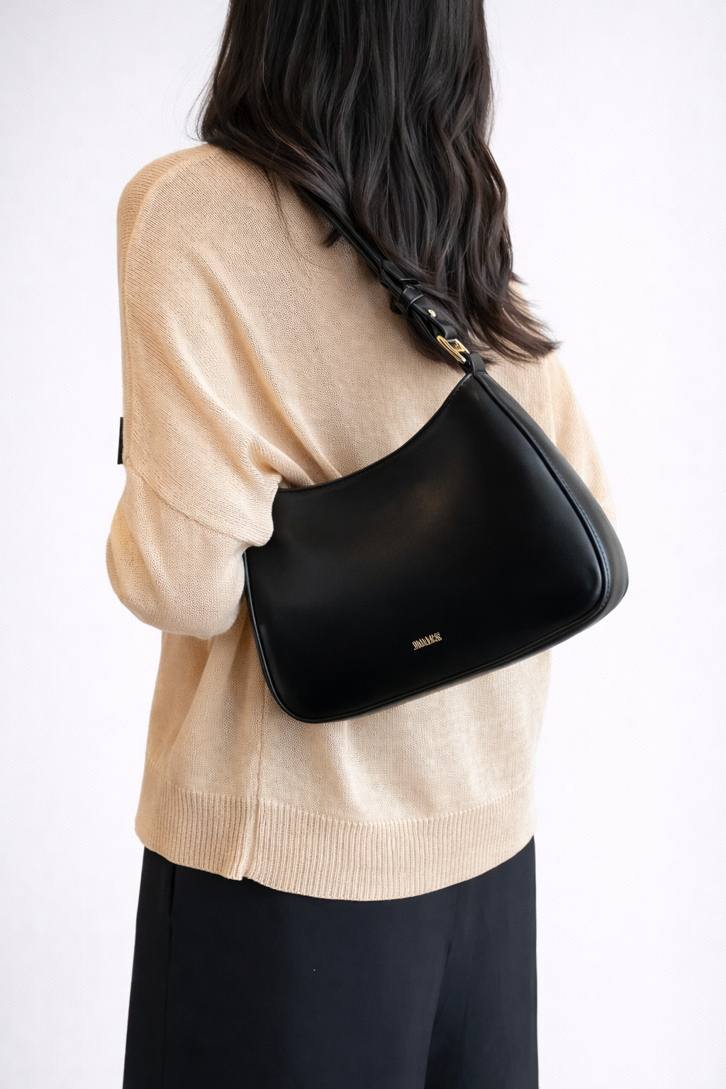 Cleo – Small Vegan Leather Shoulder Bag, Classic Hobo Bag