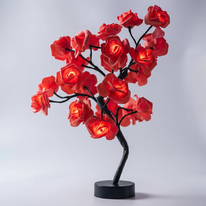 Eternal Rose Ambient Light Sculpture - Handcrafted Floral Lamp with USB & Battery Power