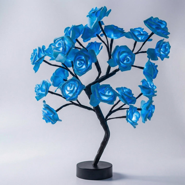 Eternal Rose Ambient Light Sculpture - Handcrafted Floral Lamp with USB & Battery Power