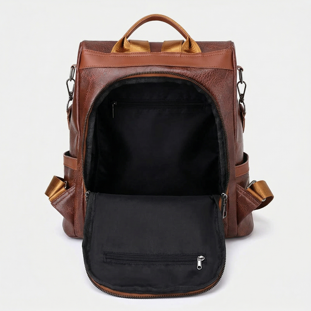 Harlow – Anti Theft Travel Backpack Women, Vegan Leather