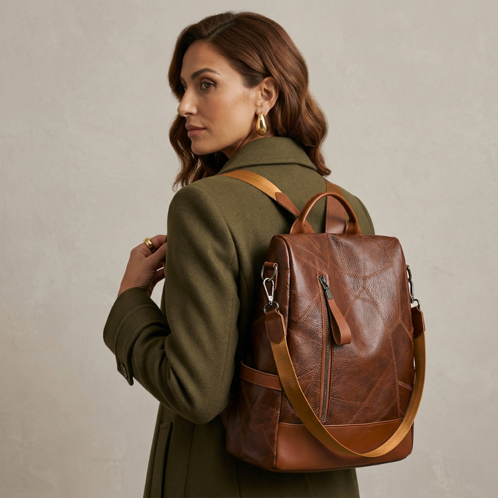 Harlow – Anti Theft Travel Backpack Women, Vegan Leather