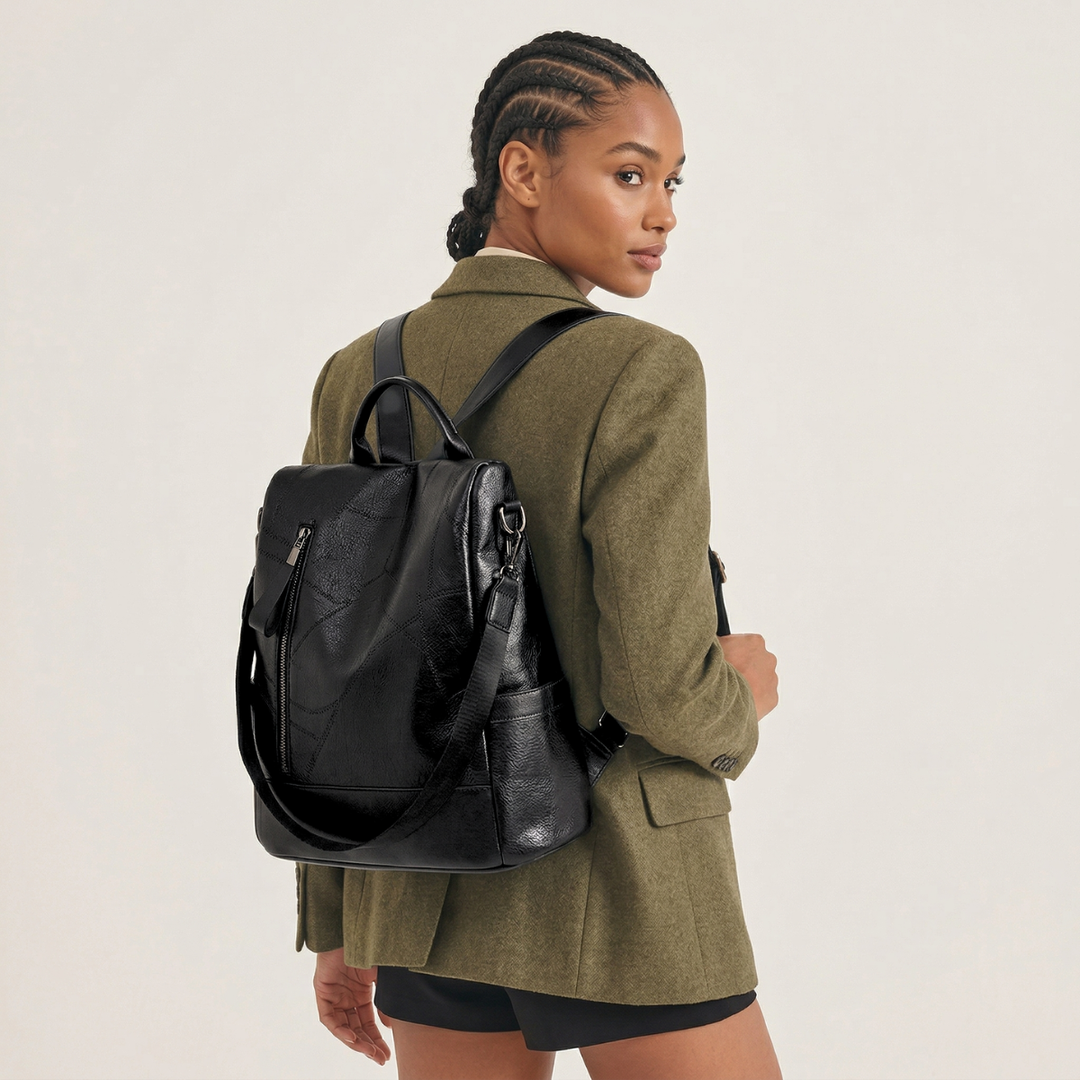 Harlow – Anti Theft Travel Backpack Women, Vegan Leather